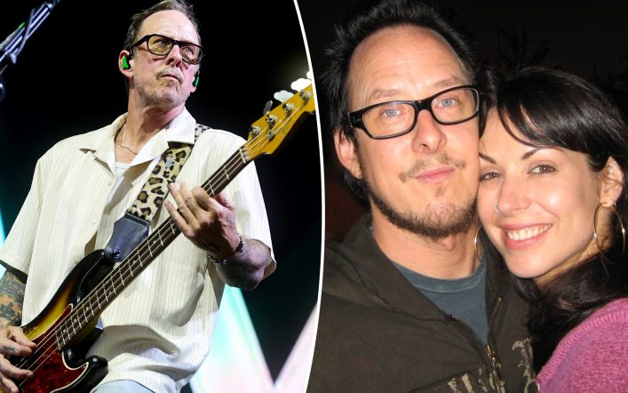 Weezer bassist Scott Shriner performs at Coachella after his wife was shot by cops, arrested