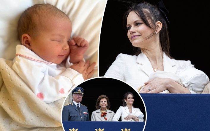 Newborn Princess Ines of Sweden makes palace balcony debut to celebrate king’s birthday