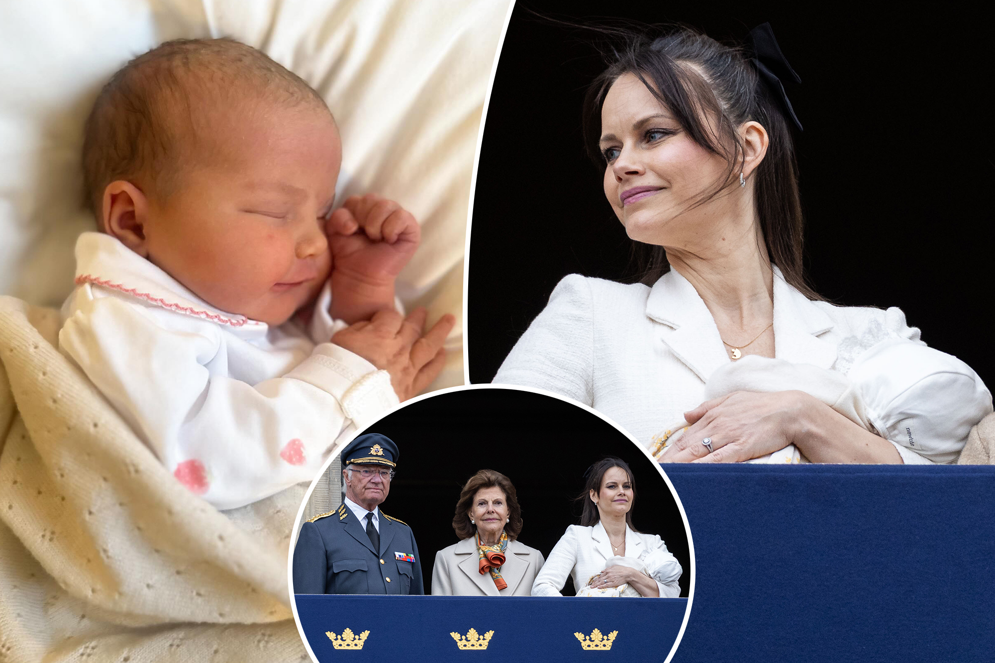 Newborn Princess Ines of Sweden makes palace balcony debut to celebrate king’s birthday