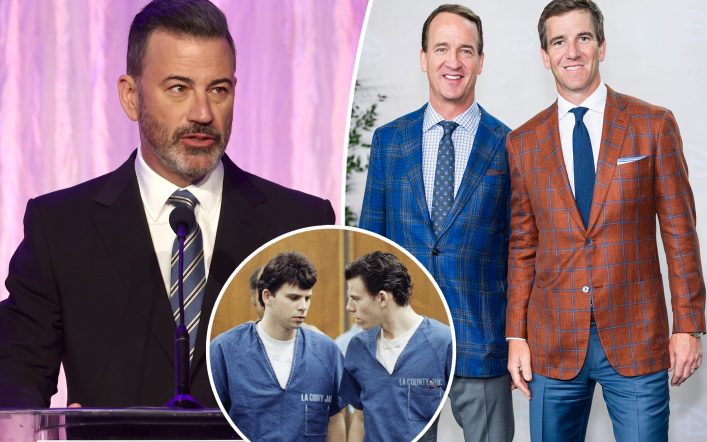 Jimmy Kimmel slammed for shocking joke comparing Eli, Peyton Manning to Menendez brothers