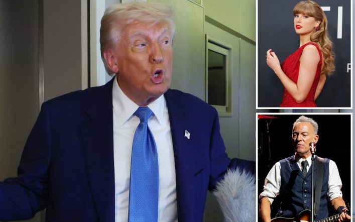 Trump rips New Jersey icons Taylor Swift, ‘prune’ Bruce Springsteen — adding to Garden State’s bad day