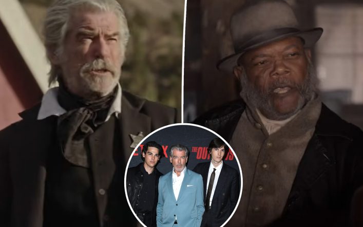 Pierce Brosnan’s kids join him in ‘The Unholy Trinity’ alongside Samuel L. Jackson