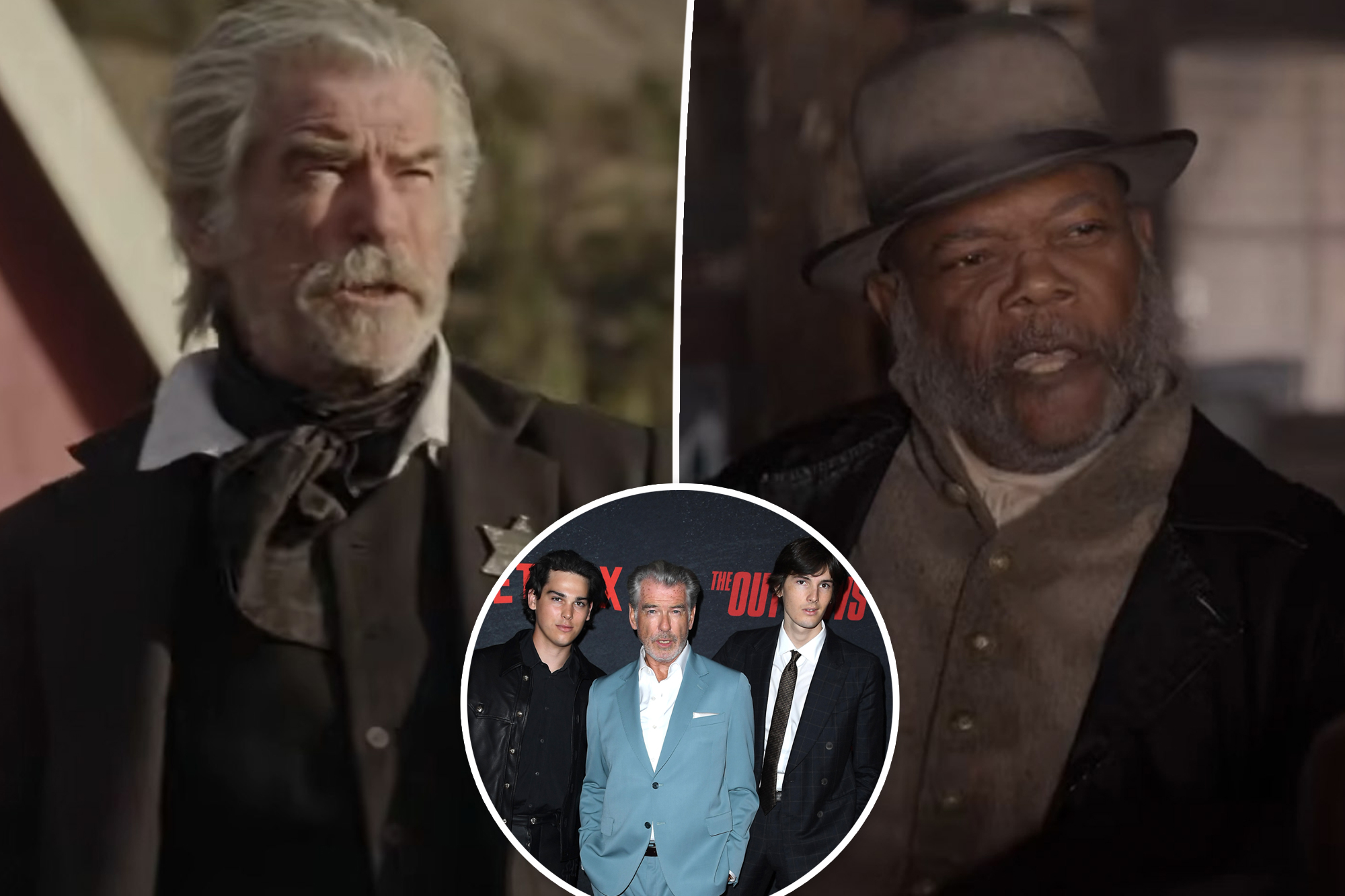 Pierce Brosnan’s kids join him in ‘The Unholy Trinity’ alongside Samuel L. Jackson