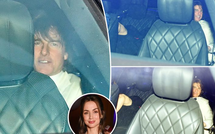 Tom Cruise and Ana de Armas sneak out of David Beckham’s 50th birthday together as romance rumors heat up
