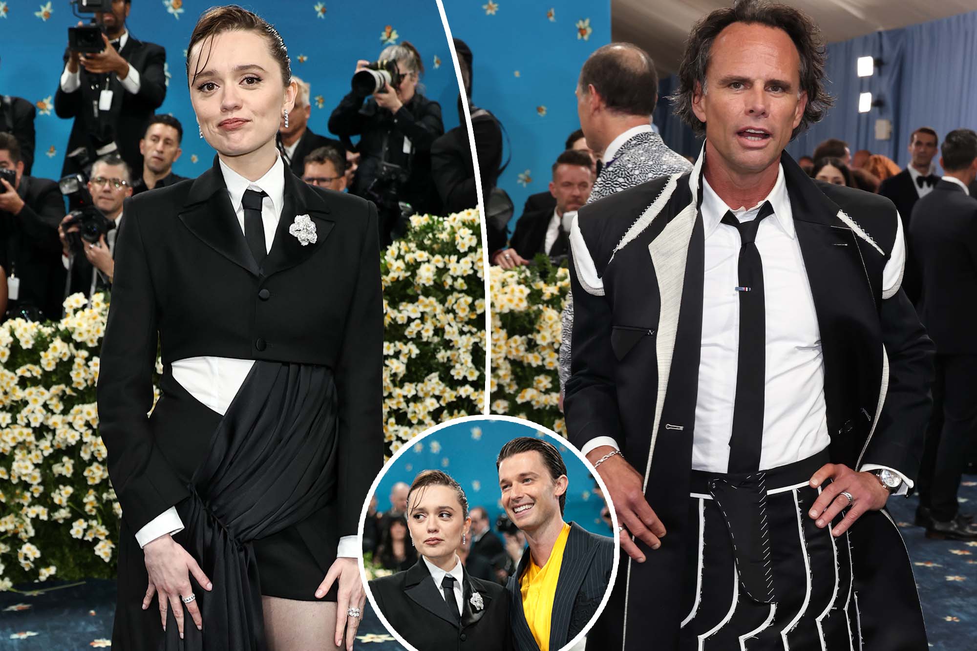 ‘White Lotus’ stars Aimee Lou Wood, Walton Goggins avoid each other on Met Gala 2025 red carpet amid rumored feud