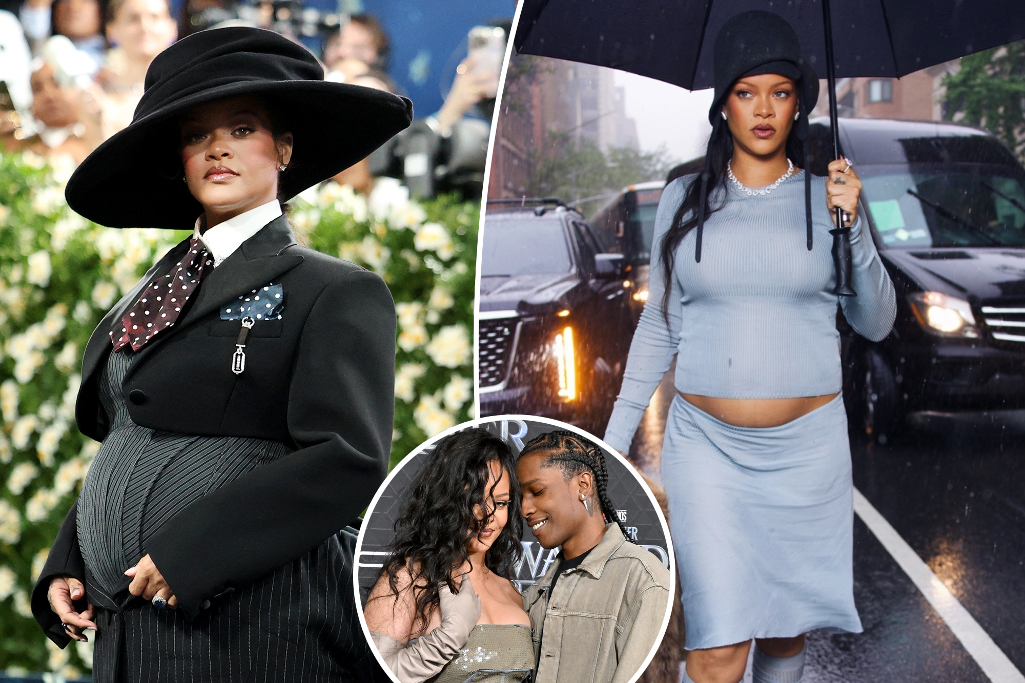 Rihanna is pregnant with third child, debuts baby bump at Met Gala 2025