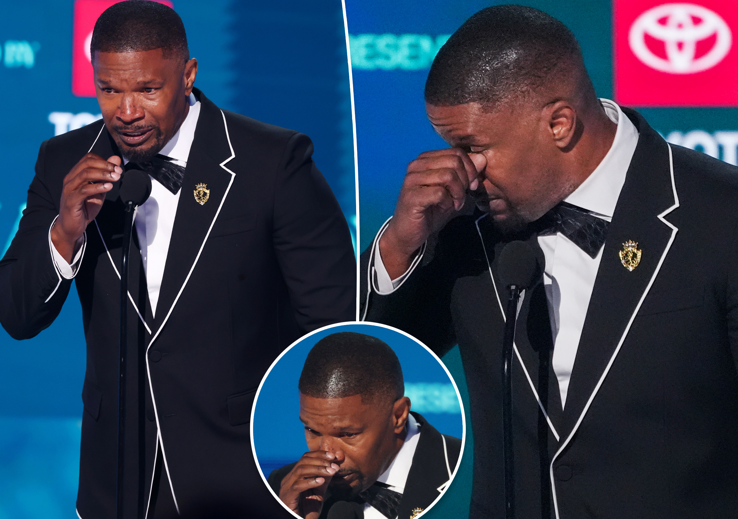 Jamie Foxx breaks down in tears over his stroke during emotional BET Awards 2025 speech