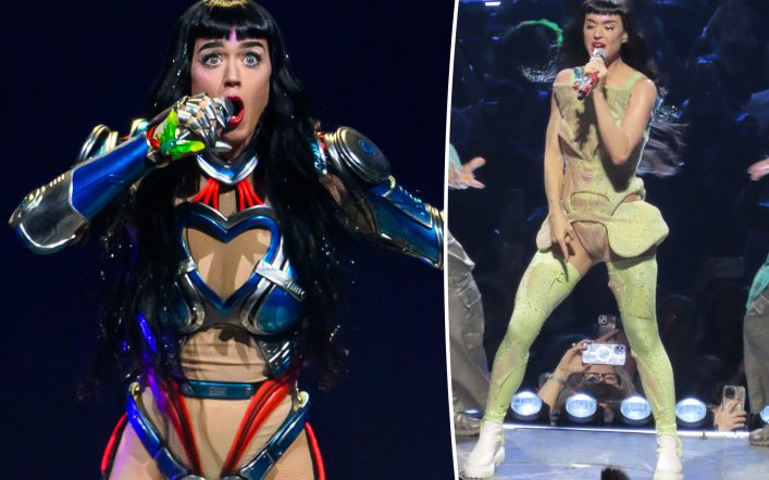 Watch the scary moment Katy Perry gets ambushed, startled by rogue fan on stage