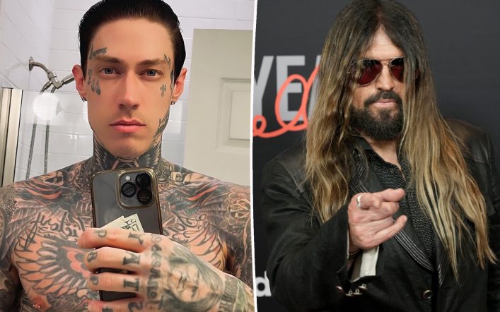 Billy Ray Cyrus’ son Trace attacks his ‘washed–up’ and ‘evil’ dad for skipping grandma’s funeral