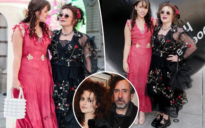 Tim Burton and Helena Bonham Carter’s daughter Nell makes rare red carpet appearance