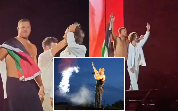 Imagine Dragons frontman kisses Palestinian flag at Milan concert sparking social media frenzy