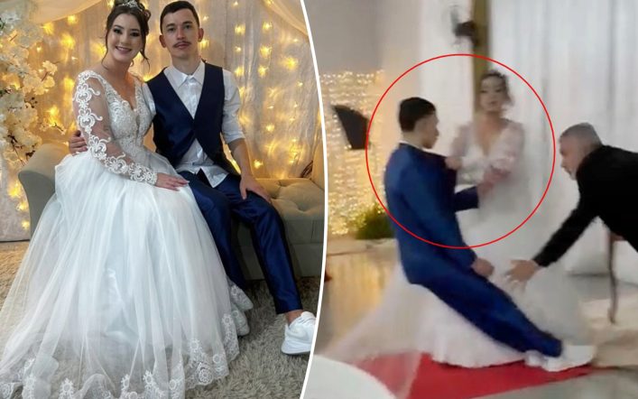 Groom overwhelmed by the sight of his bride faints at the altar: ‘Started to go weak’