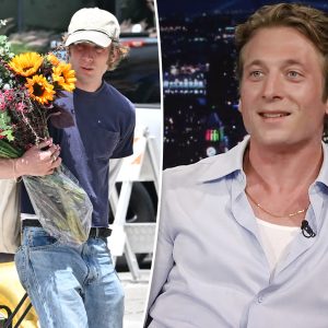 Jeremy Allen White finally addresses why he’s always carrying flowers: ‘It’s so strange’