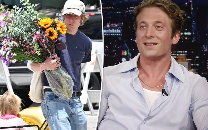 Jeremy Allen White finally addresses why he’s always carrying flowers: ‘It’s so strange’