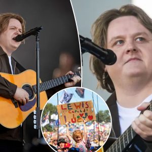 Emotional Lewis Capaldi makes surprise return to Glastonbury after two-year hiatus amid Tourette’s battle: ‘I’m f–ing back, baby’