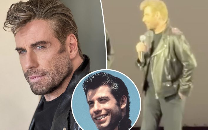 See John Travolta dressed as Danny Zuko to surprise ‘Grease’ sing-along fans