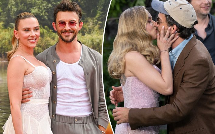 Scarlett Johansson speaks out after red carpet kiss with co-star Jonathan Bailey goes viral