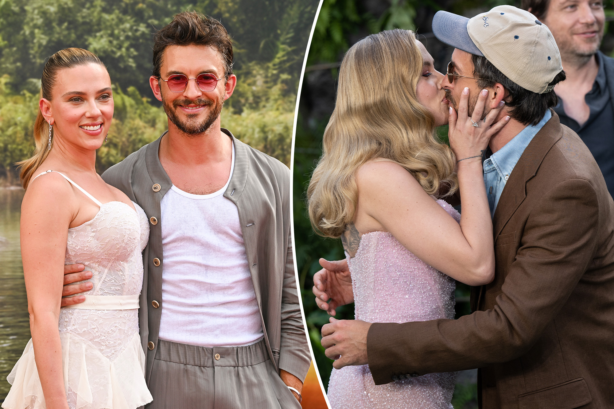 Scarlett Johansson speaks out after red carpet kiss with co-star Jonathan Bailey goes viral