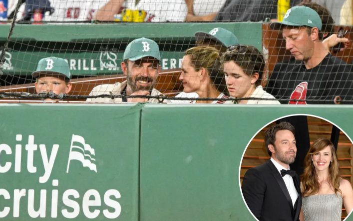 Ben Affleck and Jennifer Garner reunite at Red Sox game with their kids