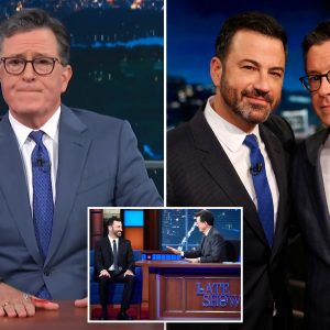 Jimmy Kimmel blasts CBS over ‘The Late Show’ cancellation as he supports pal Stephen Colbert: ‘F–k you’
