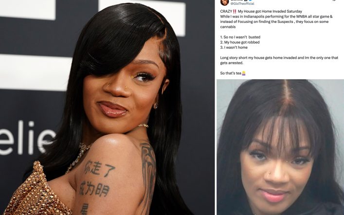 Rapper GloRilla busted for drug possession following break-in at Atlanta home — and blasts cops for nabbing her instead of burglars