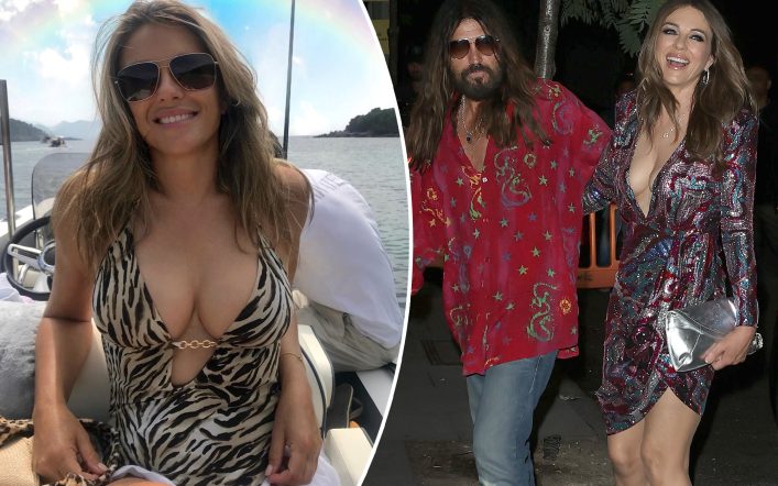 Elizabeth Hurley stuns in leopard print swimsuit, shares intimate detail about Billy Ray Cyrus relationship