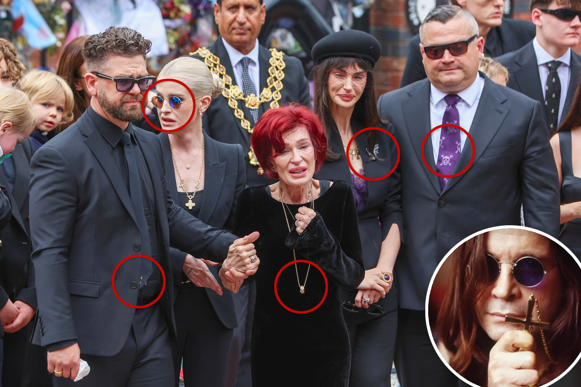 How Sharon Osbourne and her kids each paid tribute to Ozzy at funeral procession