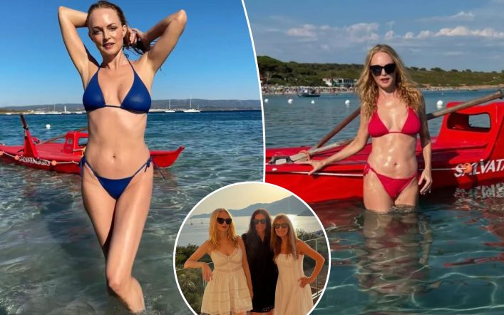 Heather Graham flaunts ageless figure in stunning bikini collection during Italian vacation