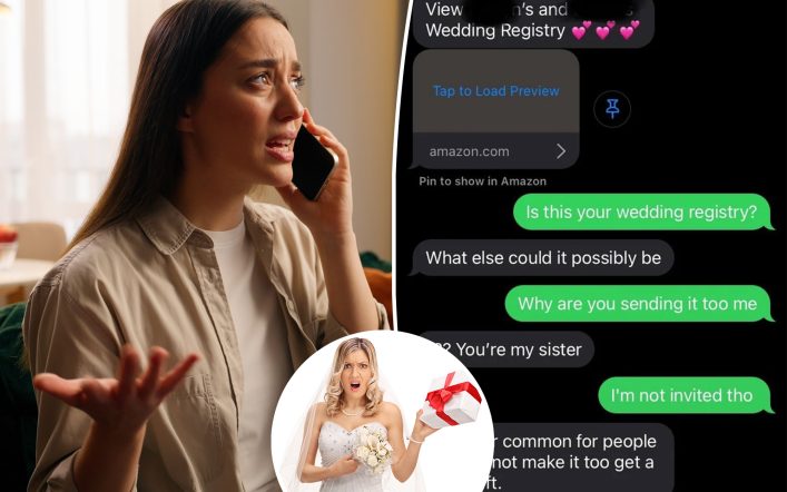 ‘Delusional’ bride bans Gen Z sister from ‘childfree’ wedding — yet demands a gift: ‘You’re not mature enough’