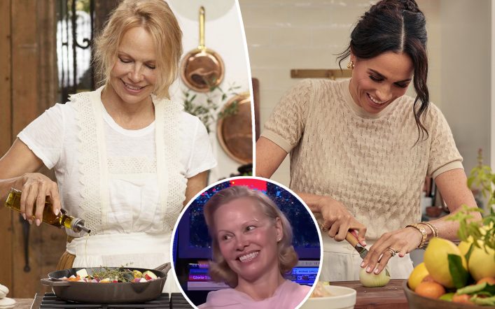 Pamela Anderson addresses rumors that Meghan Markle’s cooking show was ‘a rip off’ of her own series