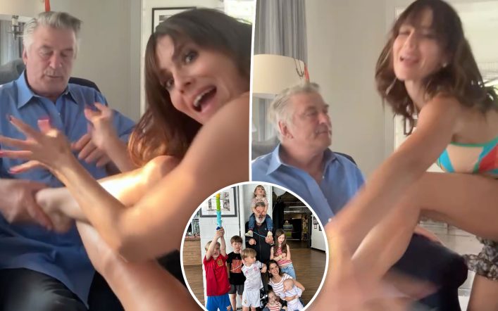Alec and Hilaria Baldwin spark baby #8 rumors with bizarre foot rubbing video