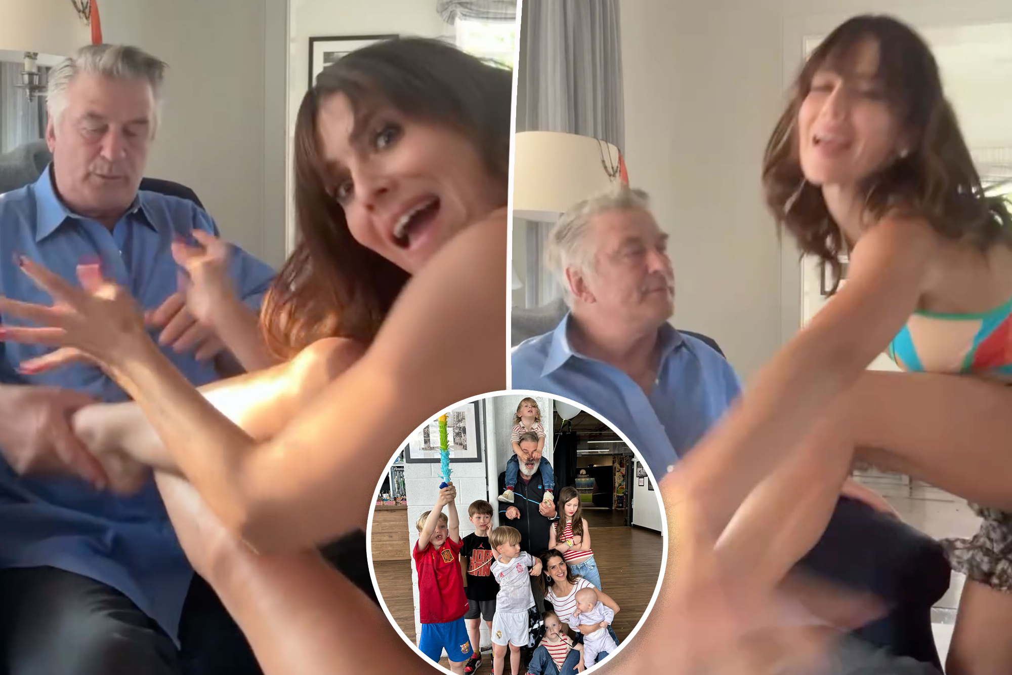 Alec and Hilaria Baldwin spark baby #8 rumors with bizarre foot rubbing video
